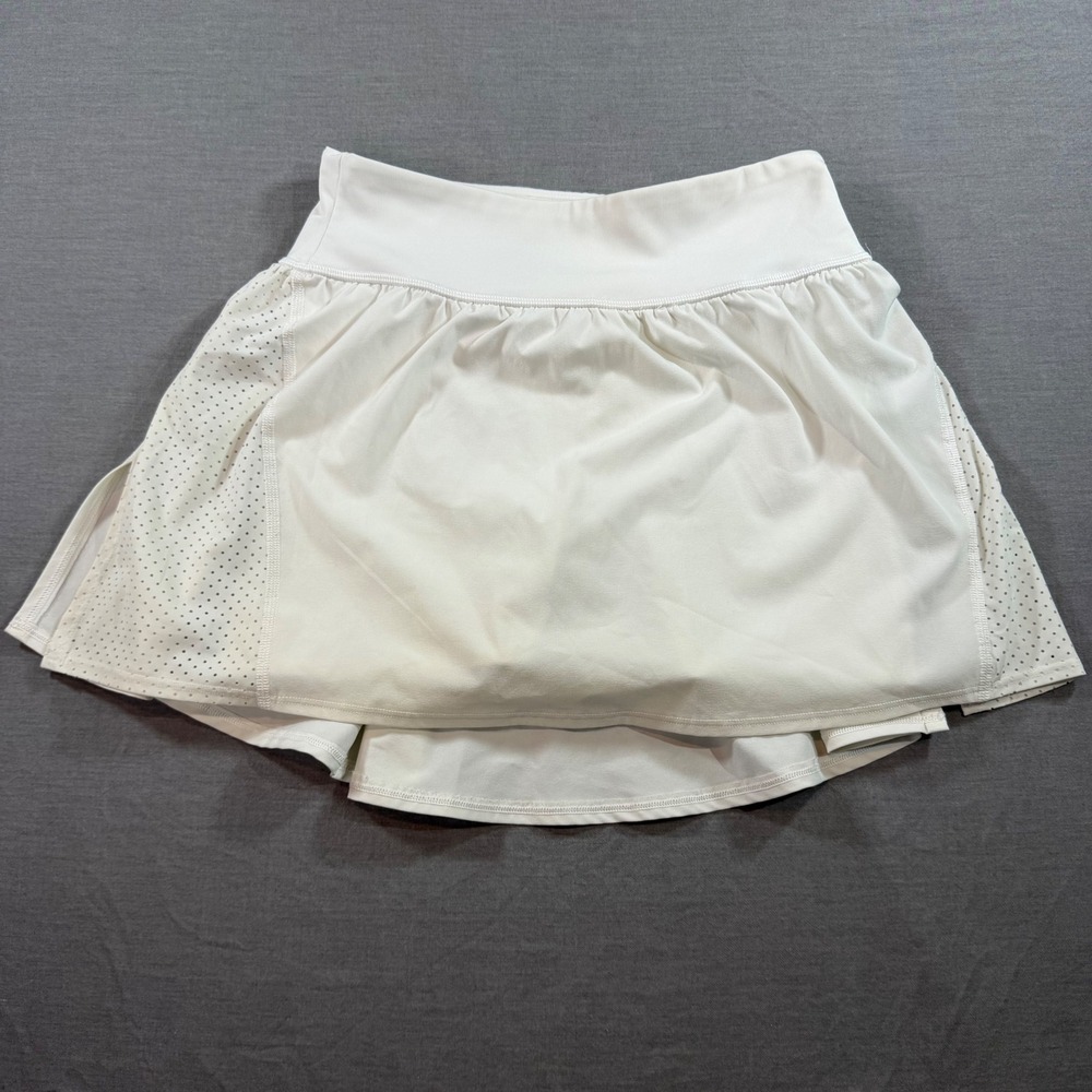 Spanx Active Skort Women S Small White Excellent Pleated Perforated 50196R
